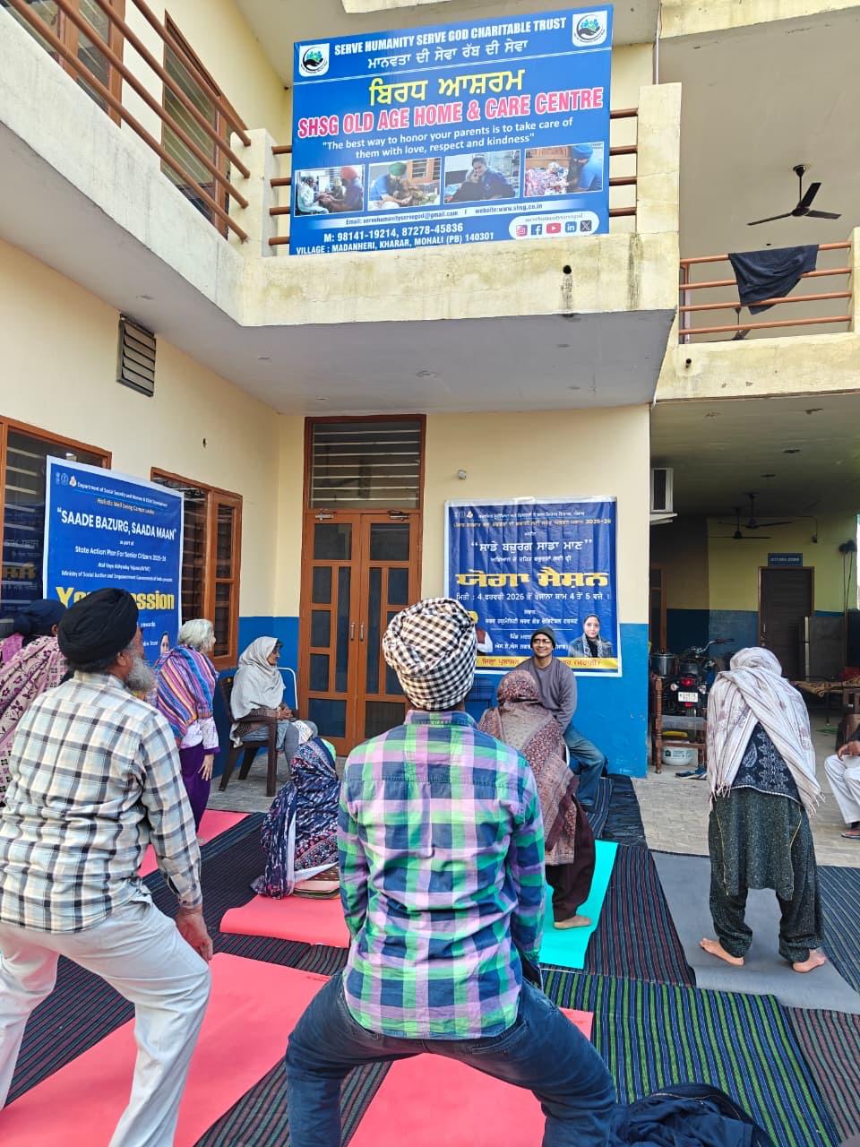 Commencement of the yoga camp at District Mohali.