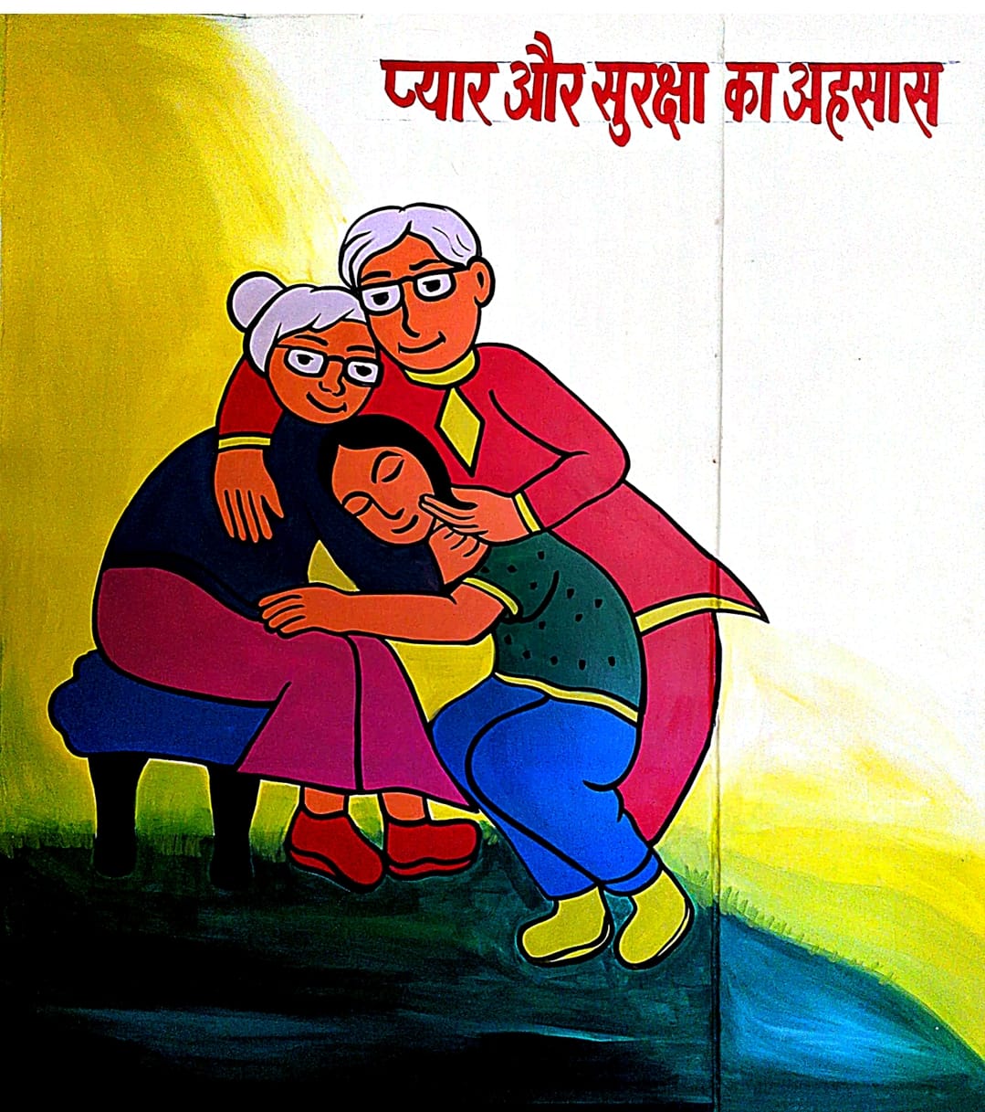 Wall painting at C.M.R Home-Senior Citizen Care centre